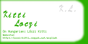 kitti loczi business card