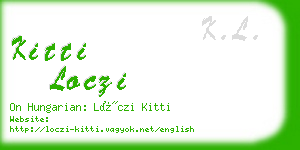 kitti loczi business card